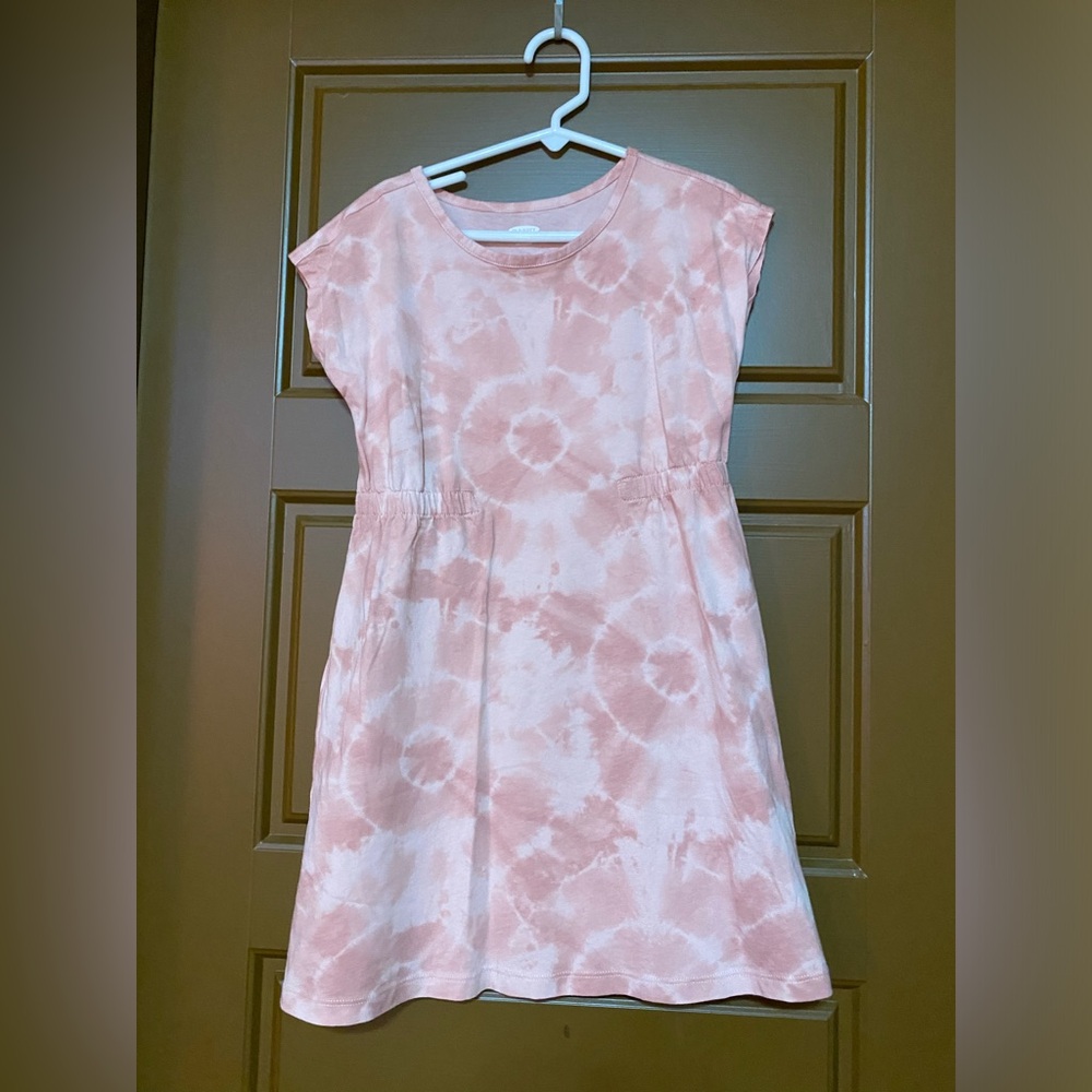 Girls Pink Tie-Dye Dress🩷
